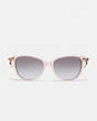 COACH®,TEA ROSE SUNGLASSES,Mixed Material,Milky Pink Blush,Inside View,Top View