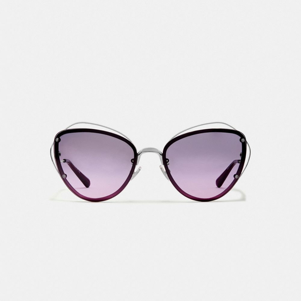 COACH®  Wildflower Metal Cat Eye Sunglasses