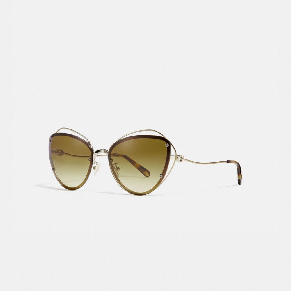 Coach open shop wire sunglasses