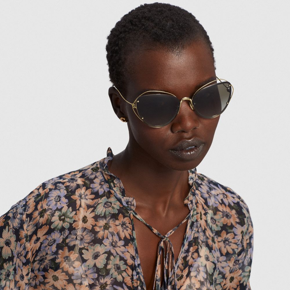 Coach open sale wire sunglasses