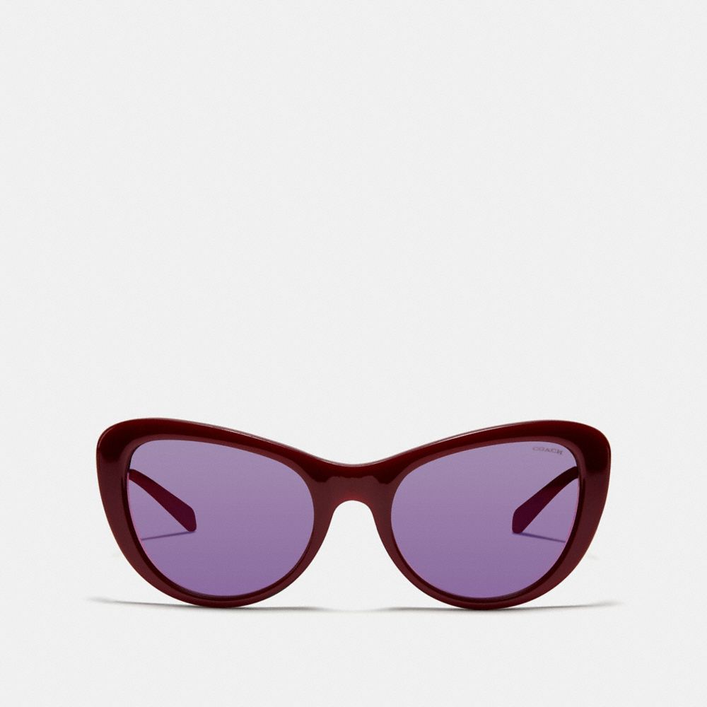 COACH®,Ombre Signature Cat Eye Sunglasses,,Inside View,Top View