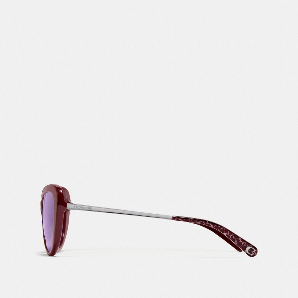 COACH®,Ombre Signature Cat Eye Sunglasses,,Alternate View