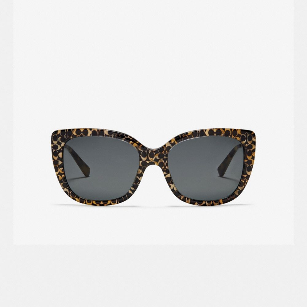COACH®,Ombre Signature Square Sunglasses,,Inside View,Top View