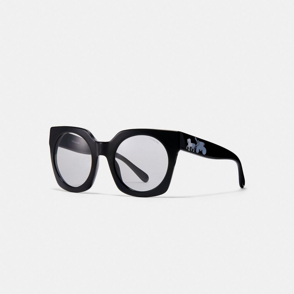 Coach Horse and Carriage sunglasses in black. NWOT •MAKE AN OFFER• Hinged Horse And Carriage Square Sunglasses | Eyewear  main image 3