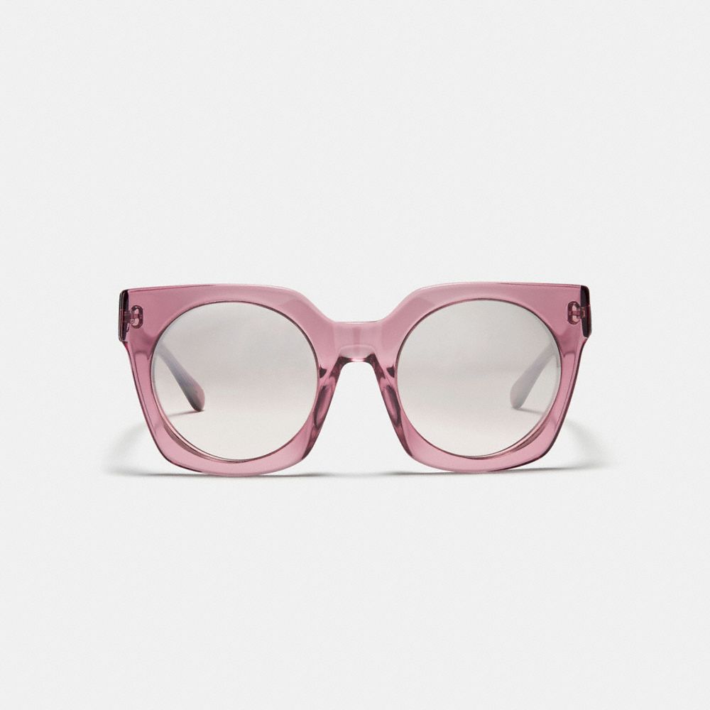 COACH®,Horse And Carriage Hologram Sunglasses,,Inside View,Top View
