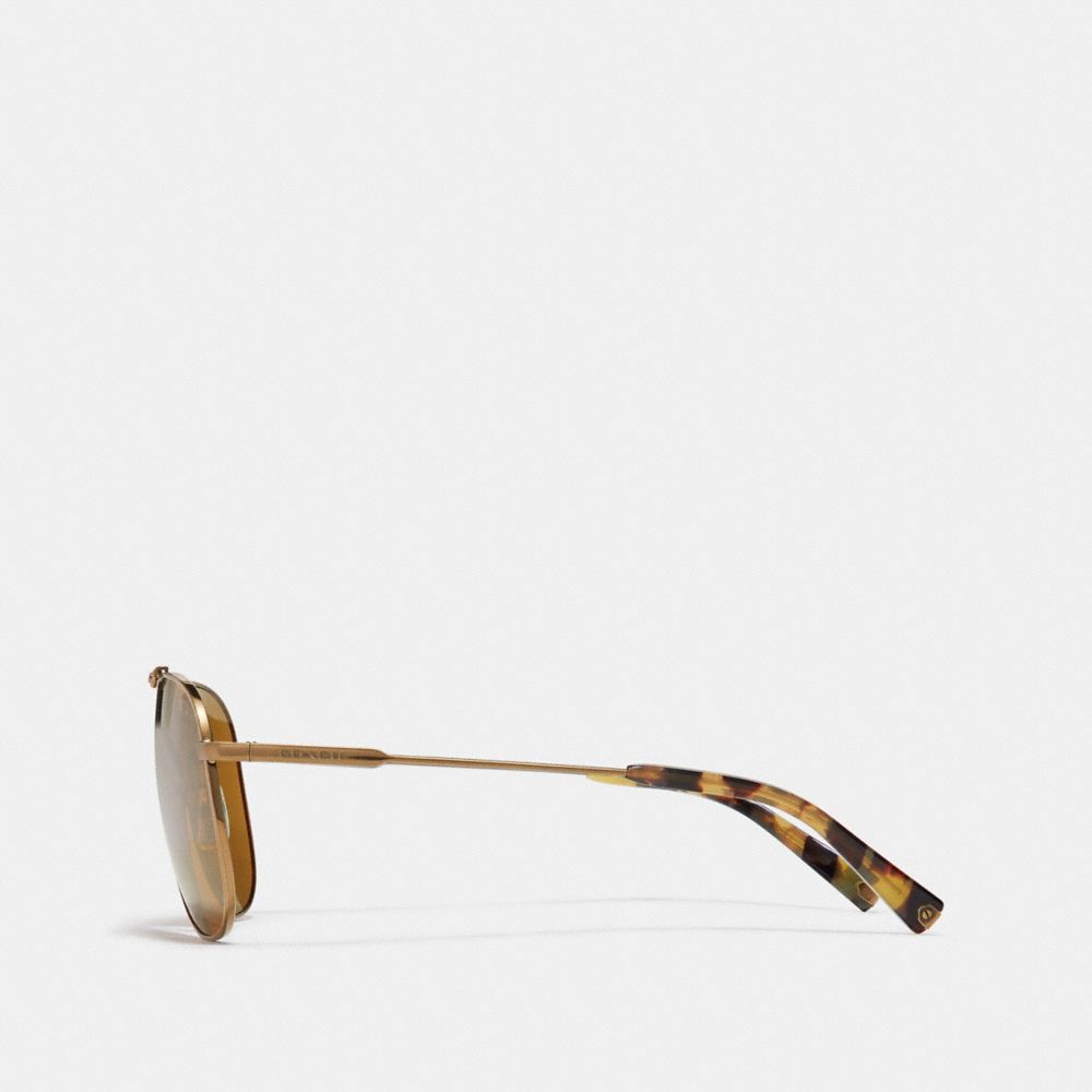COACH®,Wire Frame Navigator Sunglasses,,Alternate View