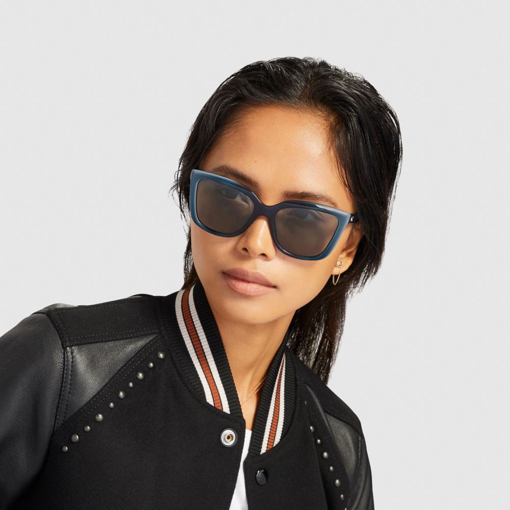 Beveled Edge Square Sunglasses