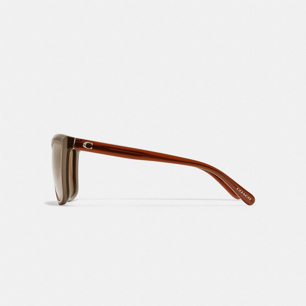 COACH®,Beveled Edge Square Sunglasses,,Alternate View