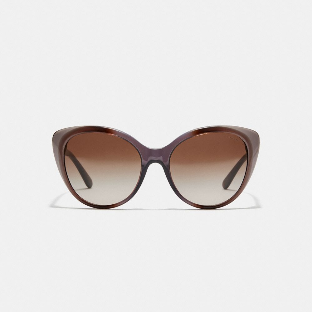 COACH®,Beveled Edge Cat Eye Sunglasses,,Inside View,Top View