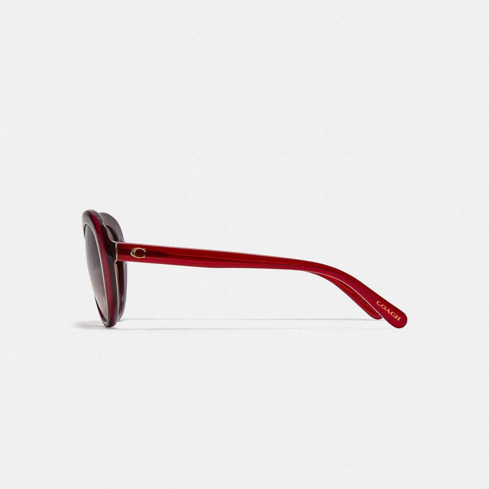COACH®,Beveled Edge Oval Sunglasses,,Alternate View