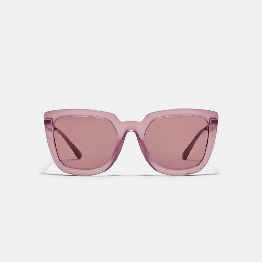 COACH®,Signature Chain Large Square Sunglasses,,Inside View,Top View