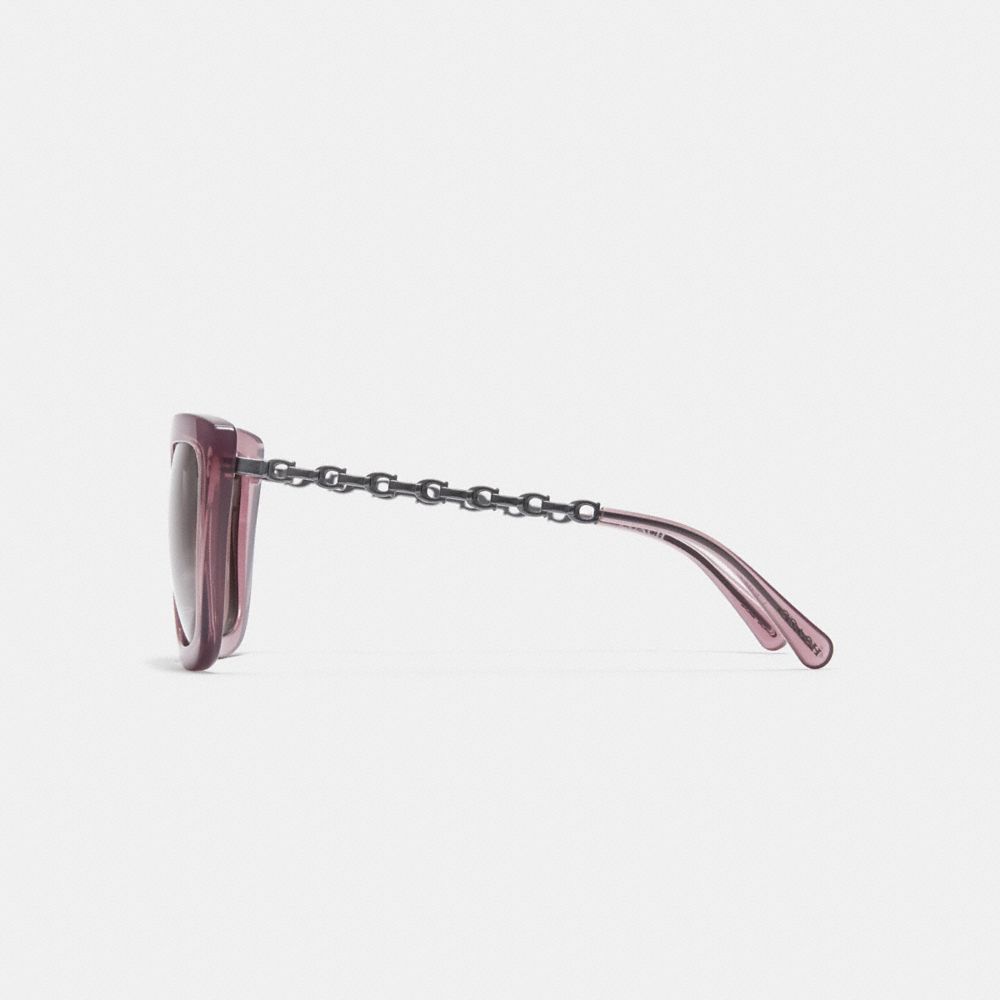 COACH®,Signature Chain Large Square Sunglasses,,Alternate View
