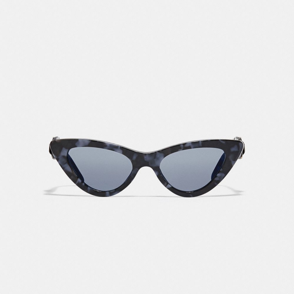 COACH®,LUNETTES DE SOLEIL ŒIL-DE-CHAT 1941,Matériau mixte,Centaurée Écaille de tortue,Inside View,Top View