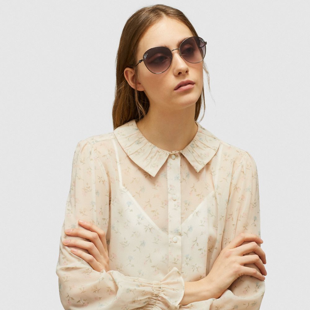 Tea Rose Oval Sunglasses