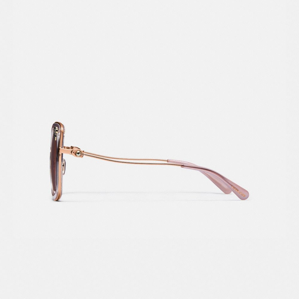 COACH®,Tea Rose Square Sunglasses,,Alternate View