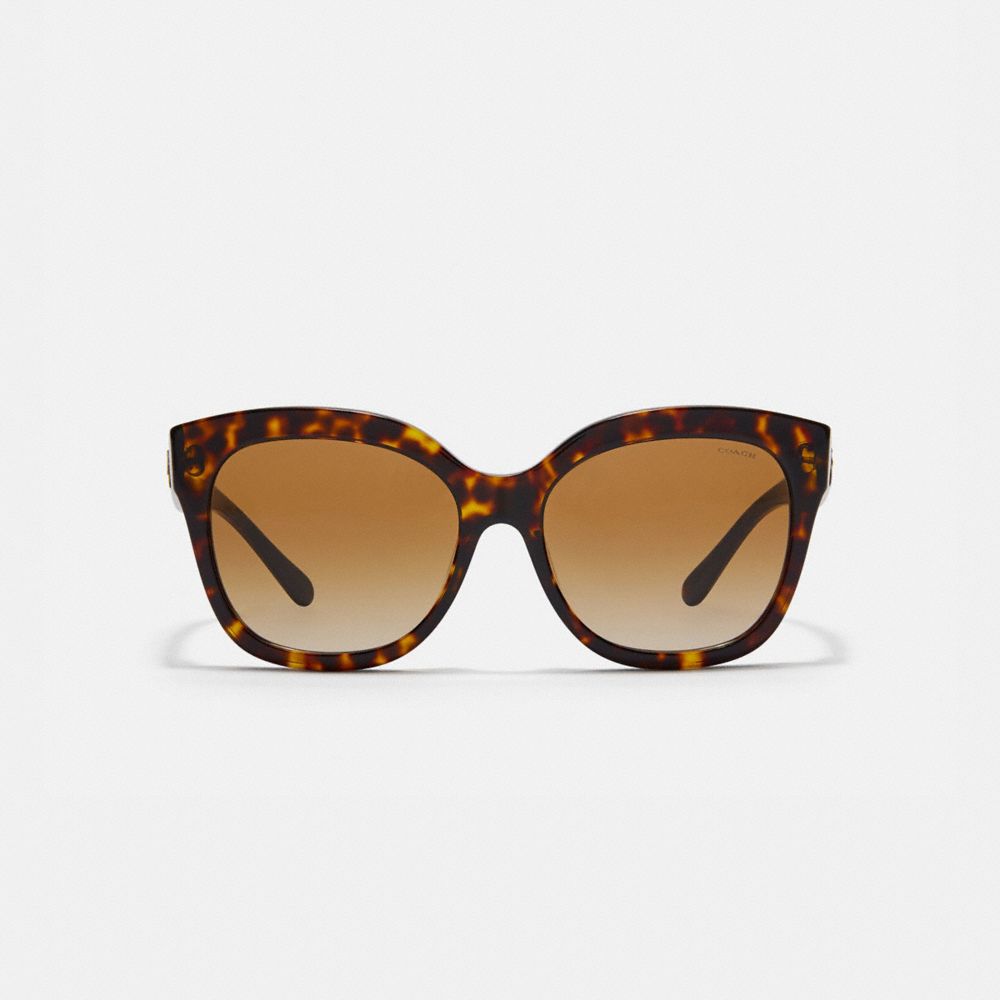 COACH®,Signature Square Sunglasses,,Inside View,Top View