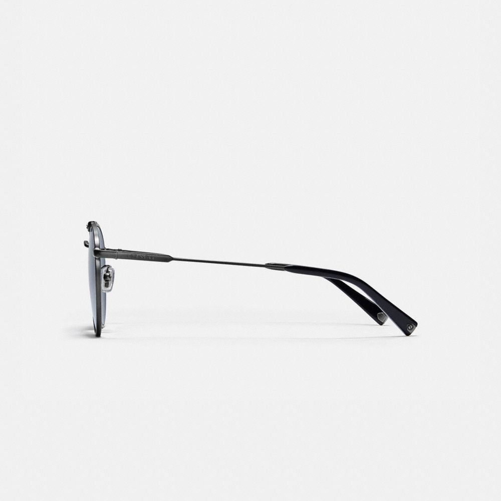 COACH®,Thin Metal Round Sunglasses,,Alternate View