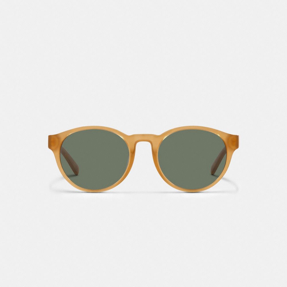COACH®,Wythe Round Sunglasses,Round,Plastic,Casual,Green,Inside View,Top View