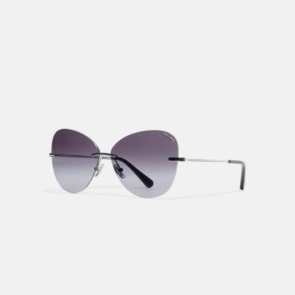 COACH Rimless Lens Applique Sunglasses