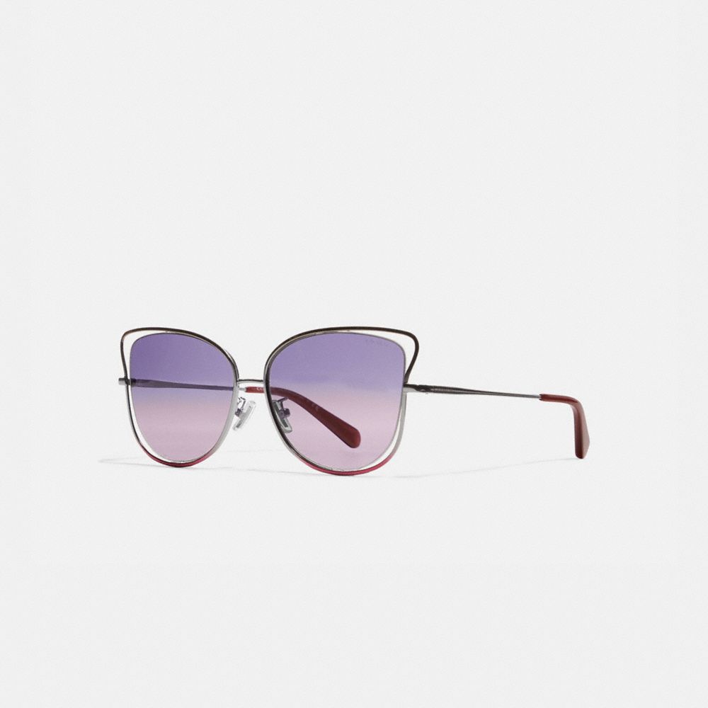 COACH Lunettes De Soleil Papillon Monture Fil De Fer