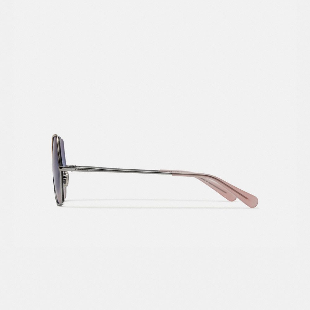 COACH®,Wire Frame Hexagon Sunglasses,,Alternate View