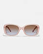 COACH®,SIGNATURE RECTANGLE SUNGLASSES,Plastic,MILKY PINK,Inside View,Top View