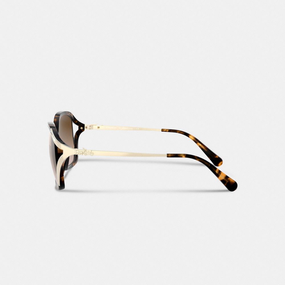 COACH®,Oversized Horse And Carriage Sunglasses,,Alternate View