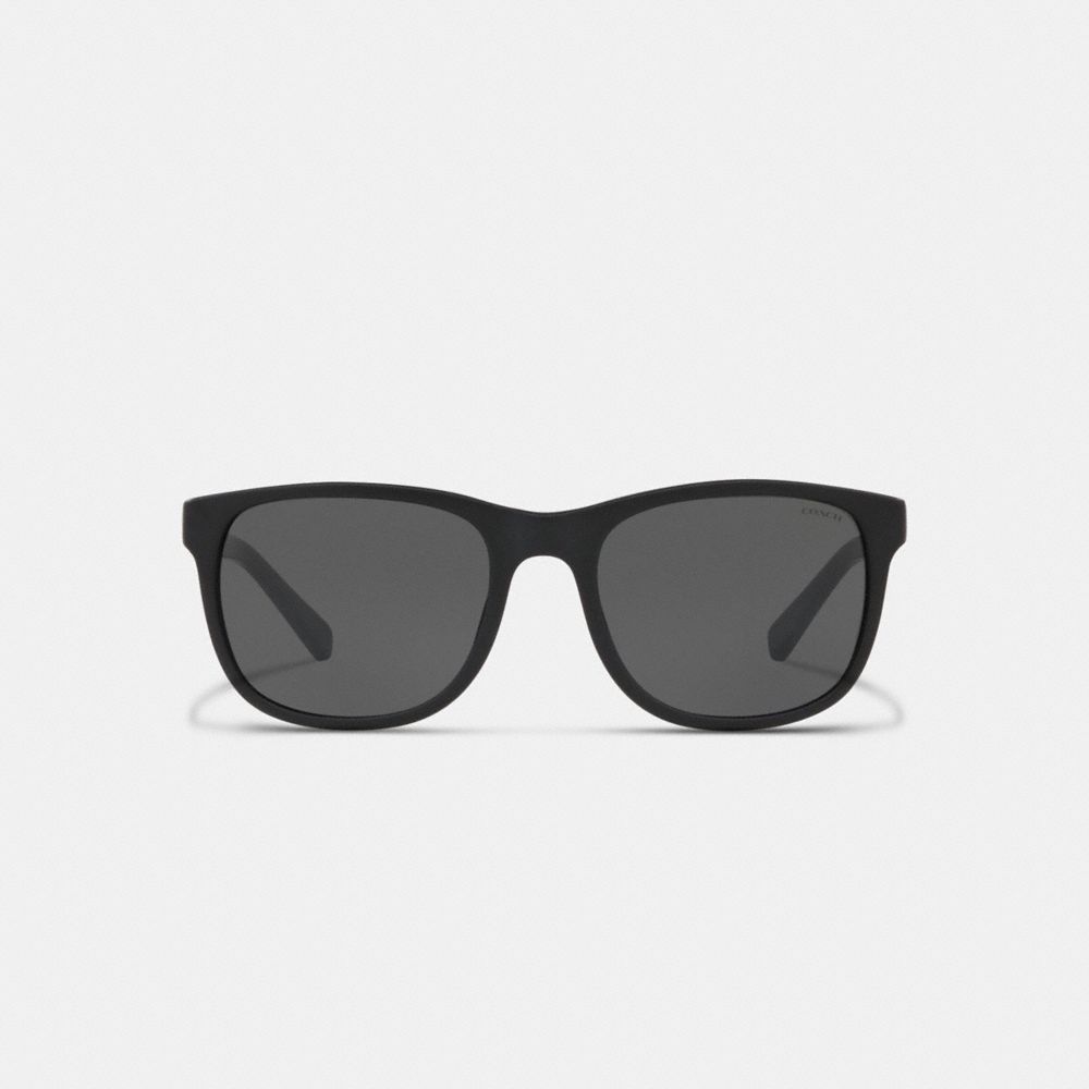 COACH®,SQUARE FRAME SUNGLASSES,Black,Inside View,Top View