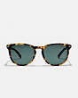 COACH®,ROUND FRAME SUNGLASSES,Metal,Tokyo Tortoise/Green,Inside View,Top View