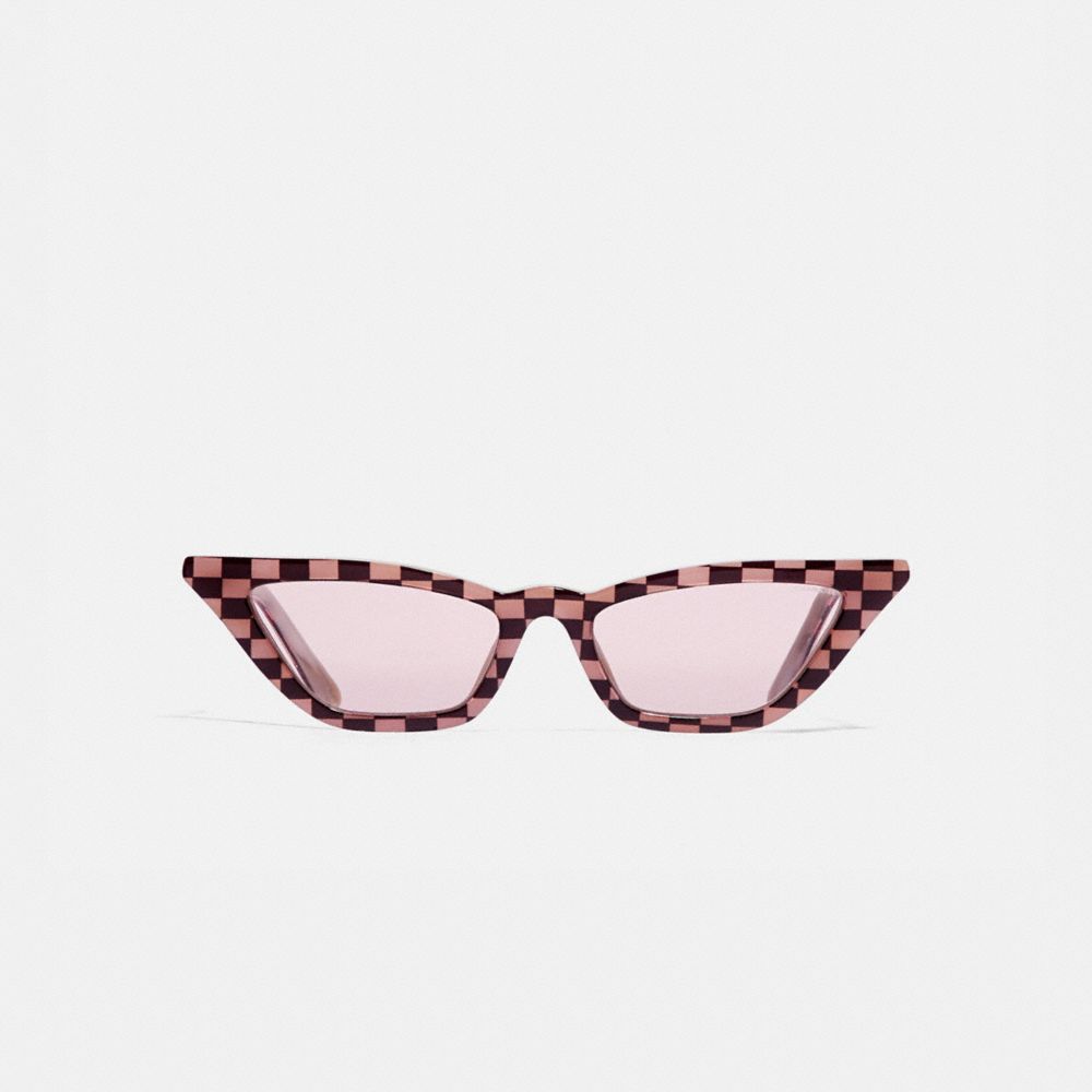 Checkered Cat Eye Sunglasses
