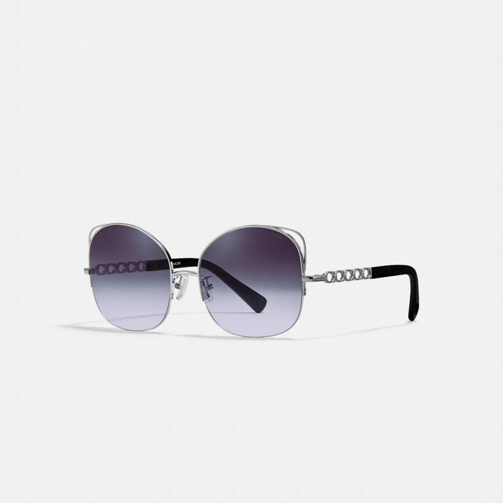 Coach open 2025 wire sunglasses