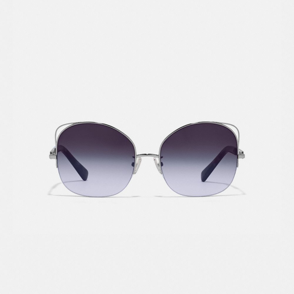 COACH®,Signature Chain Open Wire Sunglasses,,Inside View,Top View
