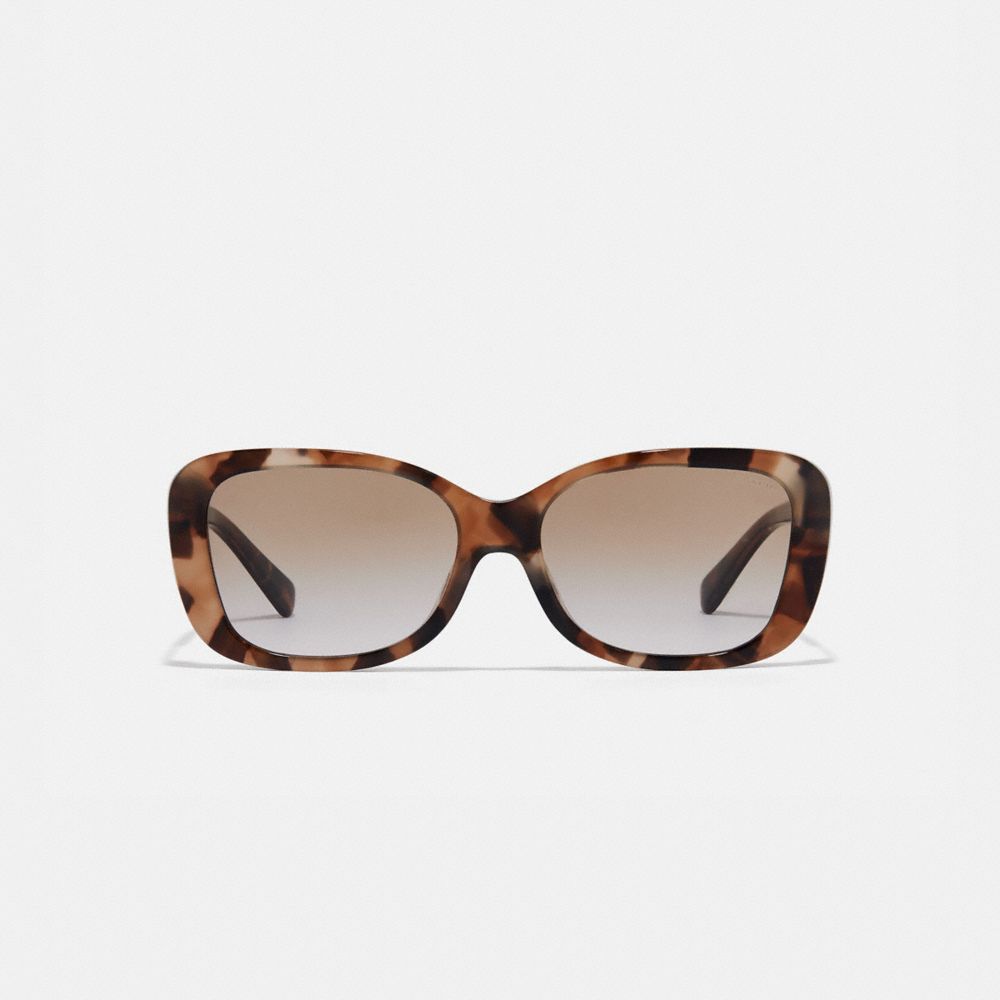 COACH®,Signature Chain Rectangle Sunglasses,,Inside View,Top View