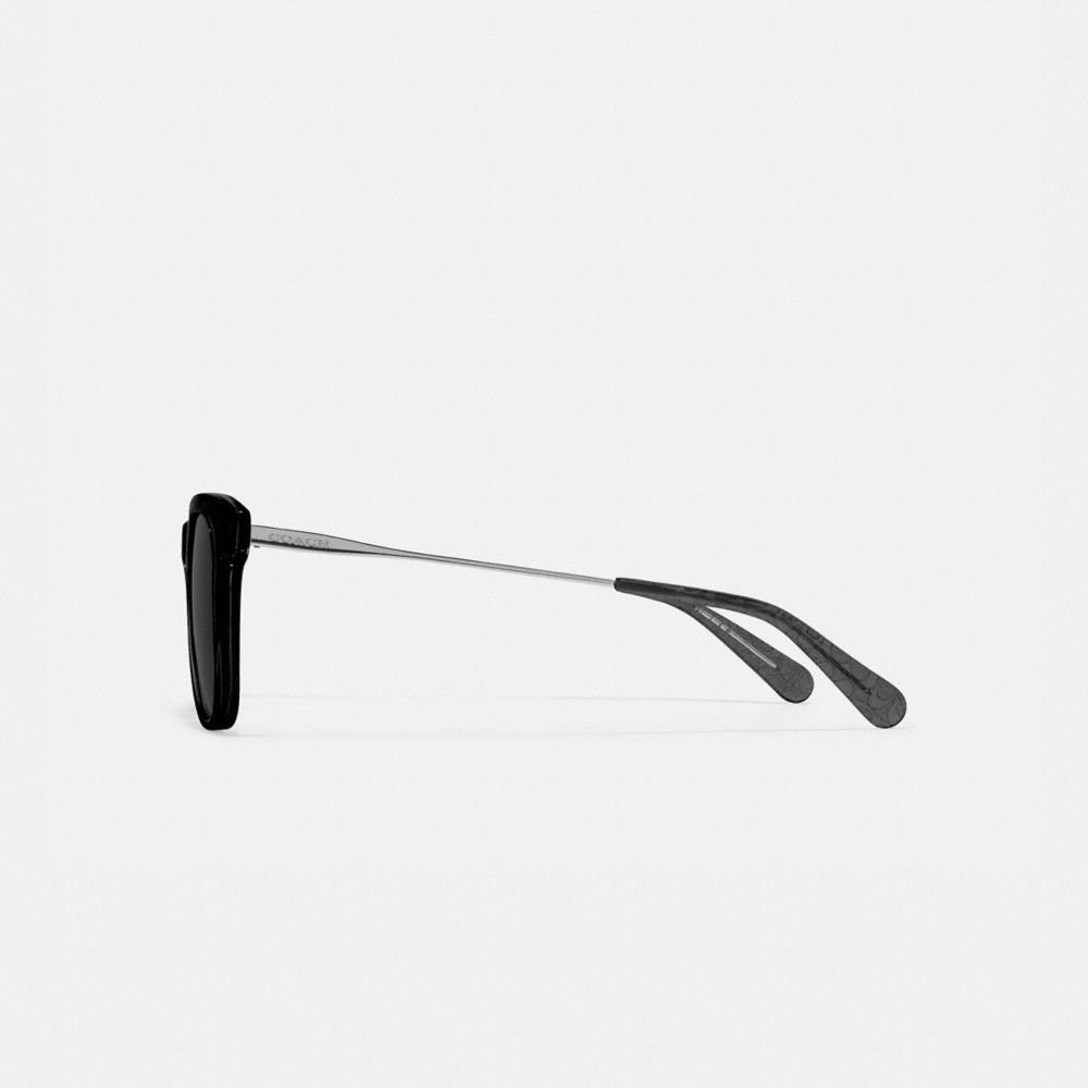 COACH®,Signature Glitter Metal Square Sunglasses,,Alternate View