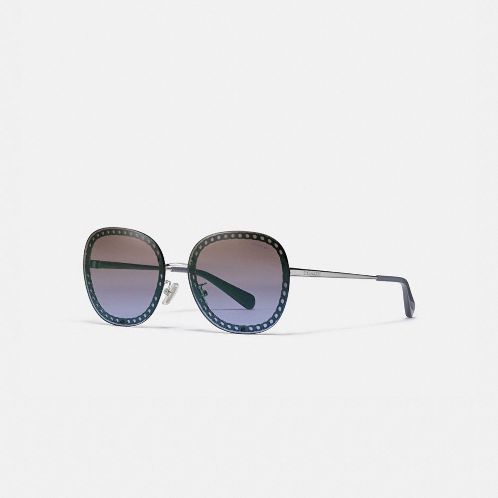 Oversized Signature Chain Square Sunglasses