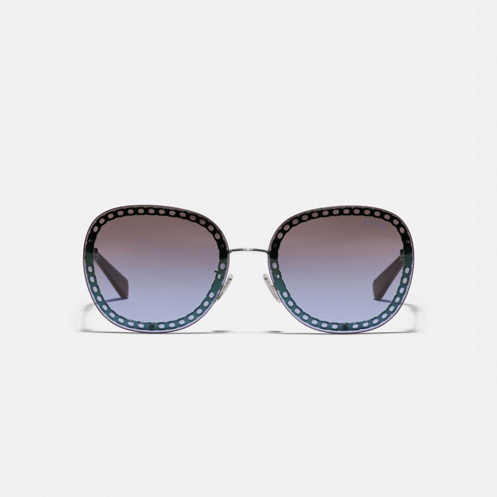 Oversized Signature Chain Square Sunglasses