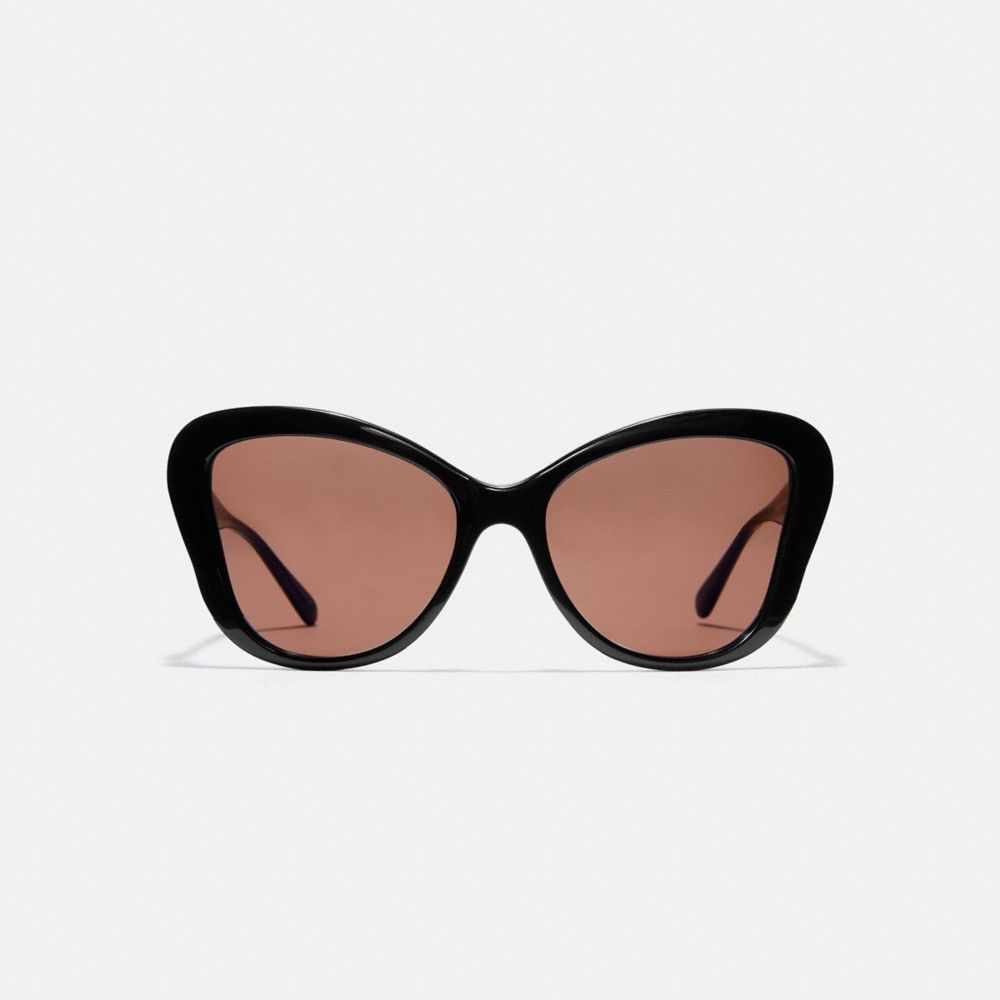 COACH®,Horse And Carriage Butterfly Sunglasses,,Inside View,Top View