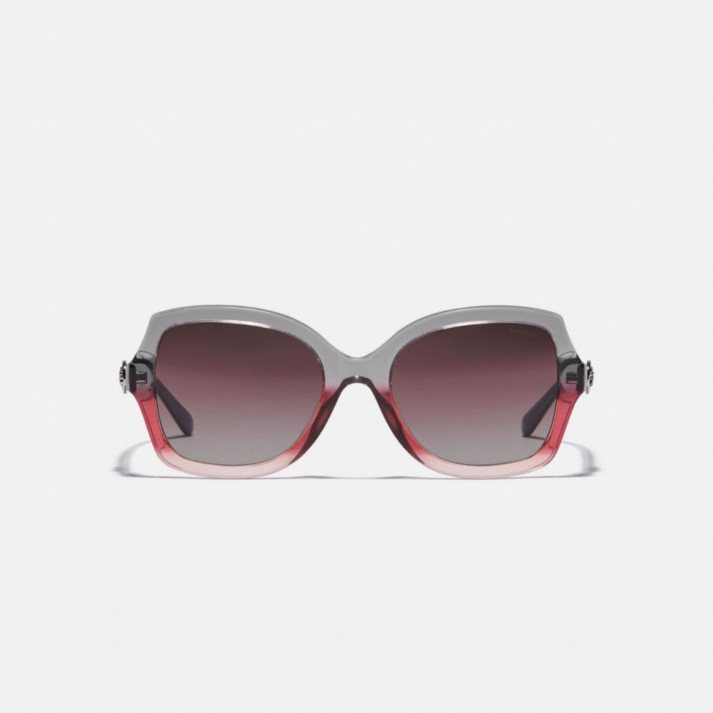 COACH®,Horse And Carriage Geometric Sunglasses,,Inside View,Top View