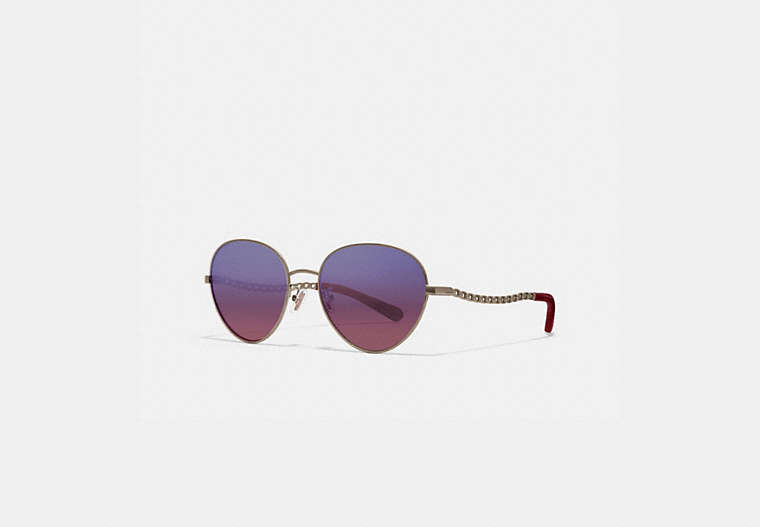 Signature Chain Oval Sunglasses