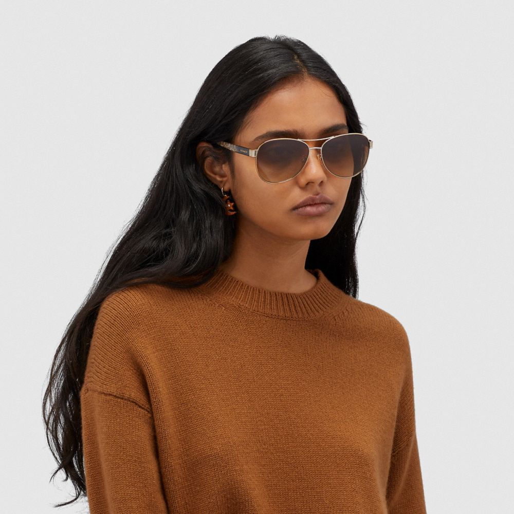 Coach cheap pilot sunglasses