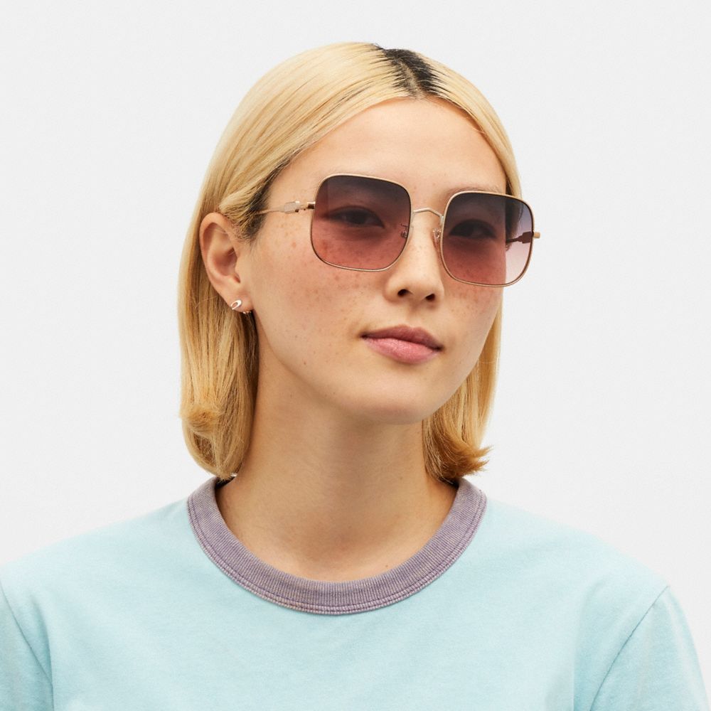 Wireframe Square Sunglasses