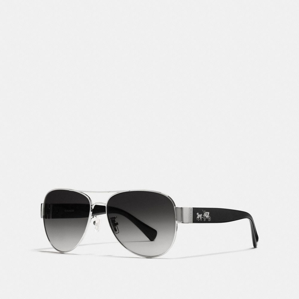 COACH®: Horse And Carriage Pilot Sunglasses