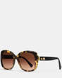 COACH®,HORSE AND CARRIAGE SQUARE SUNGLASSES,Plastic,DK VNTG TORT/BLK,Front View