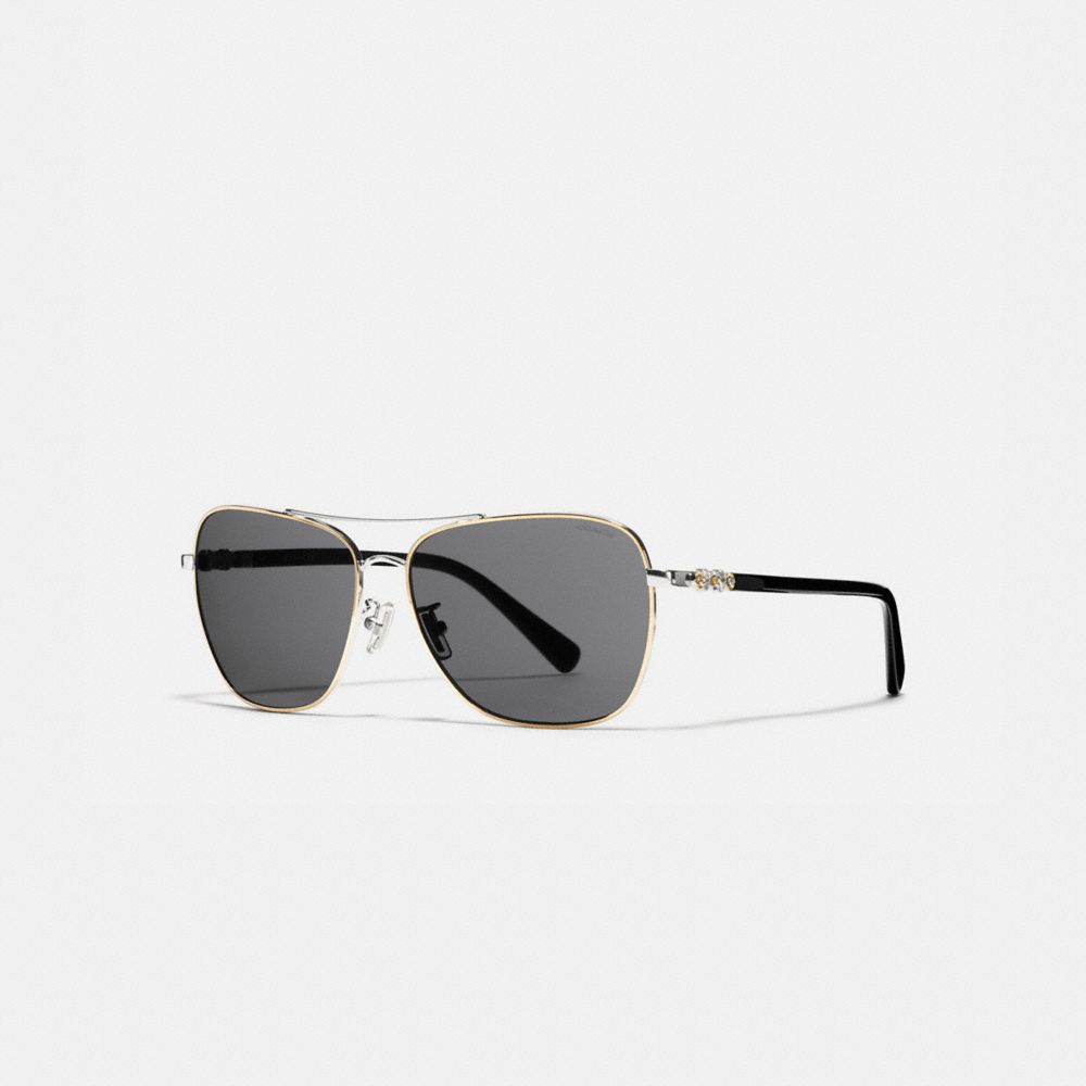 Coach ryan jeweled pilot clearance sunglasses