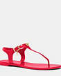 COACH®,PELICAN SANDAL,Mixed Matrial,True Red,Front View