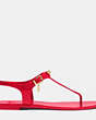 COACH®,PELICAN SANDAL,Mixed Matrial,True Red,Angle View