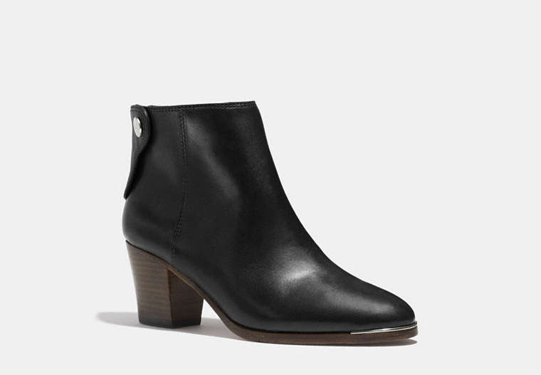 COACH®,WALDORF BOOTIE,Leather,Black,Front View