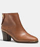 COACH®,WALDORF BOOTIE,Leather,CINNAMON,Front View