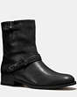 COACH®,AMY BOOT,Leather,Black,Front View