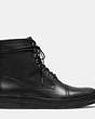 COACH®,HENRY BOOT,Leather,Black,Angle View
